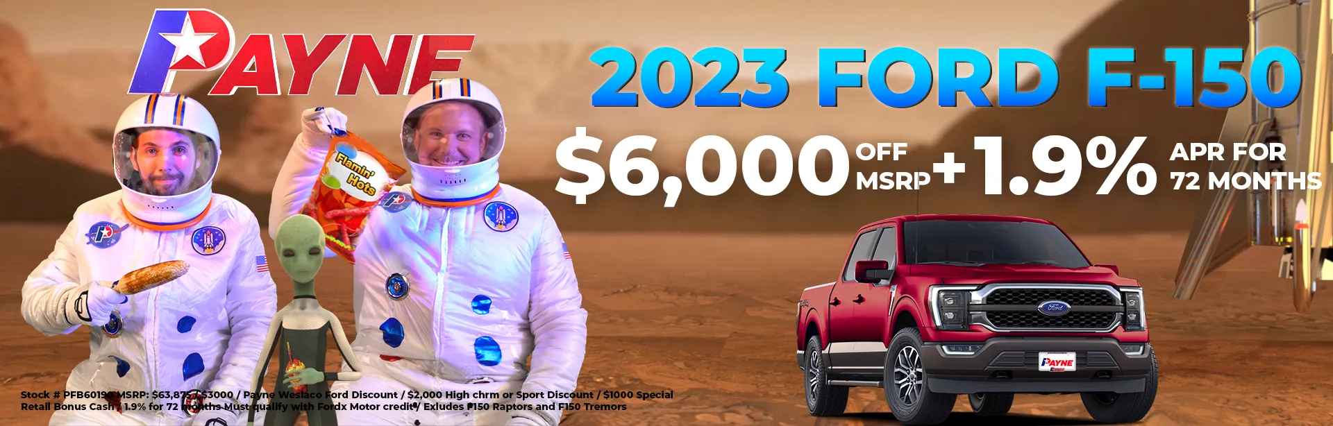 2023 Ford F150 $6000 OFF MSRP + 1.9% APR for 72 Months 