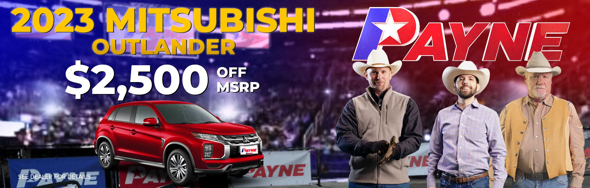 Get $2,500 off MSRP on a 2023 Mitsubishi Outlander