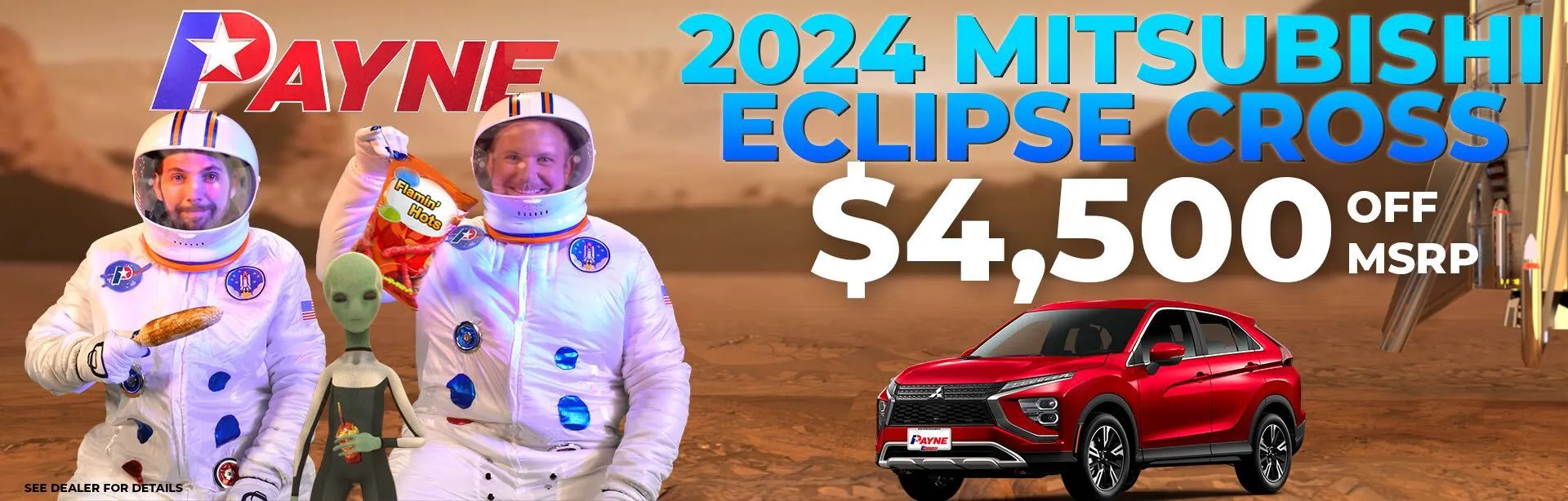 Get $4,500 off MSRP on a 2024 Mitsubishi Eclipse Cross!