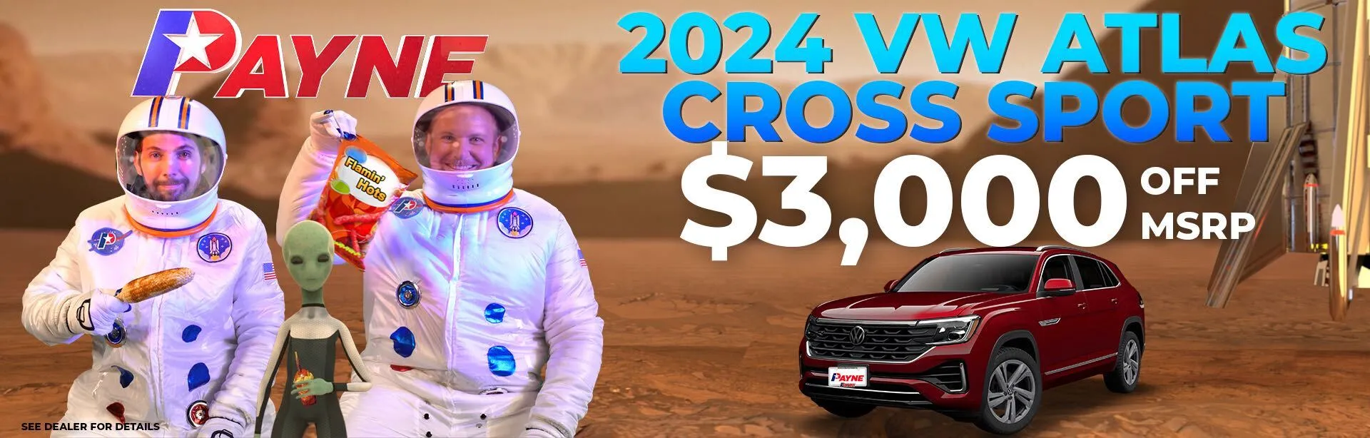Get $3,000 off MSRP on a 2024 Volkswagen Atlas!