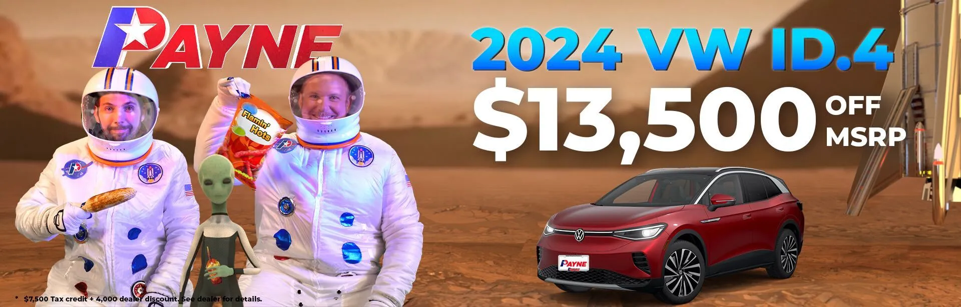 Get $13,500 off MSRP on a 2024 Volkswagen ID.4