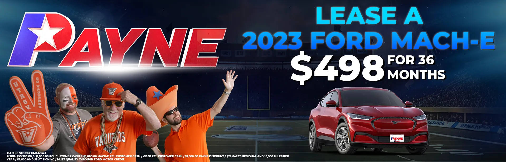 Lease a 2023 Ford Mustang MachE for $498 a month for 36 months 